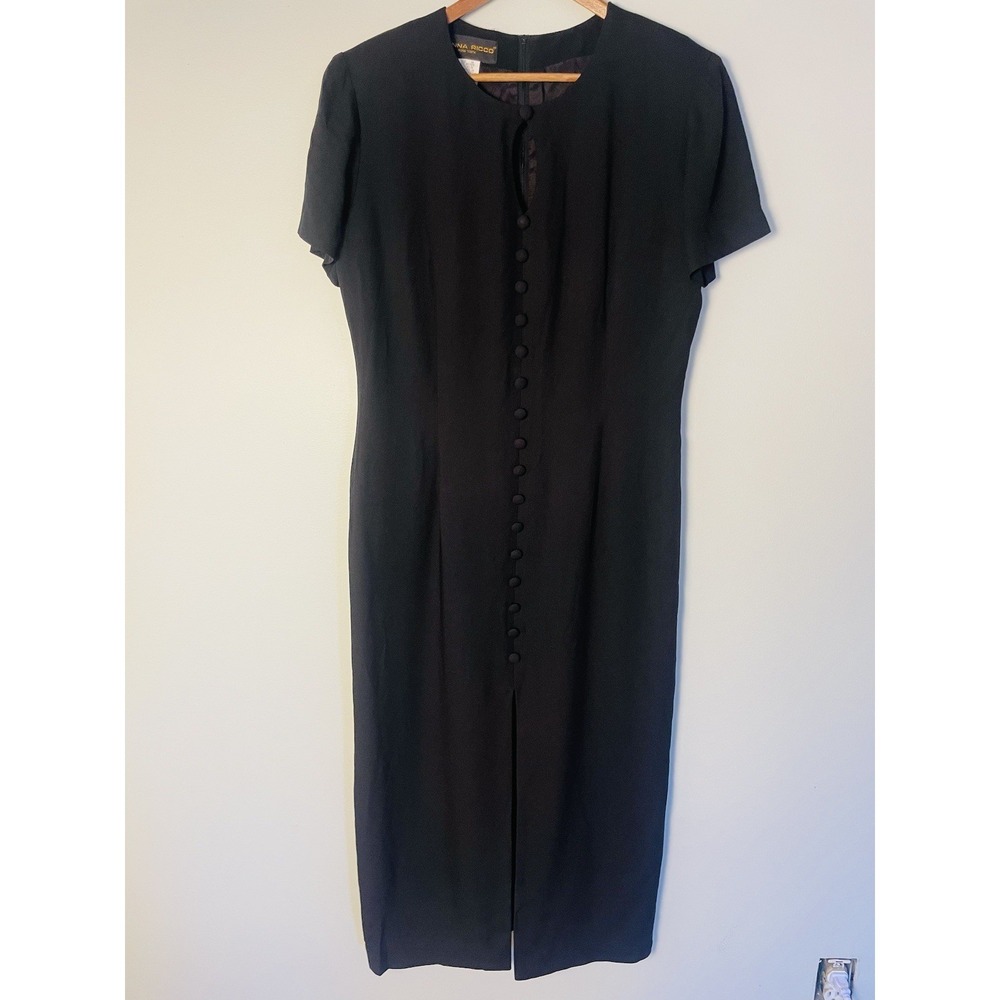VTG Donna Ricco Sheath Button Down Classic Shirt Dress. Size 10.‎ Capsule.
